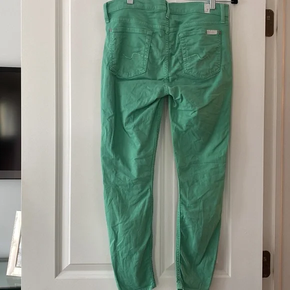 Green Ankle Skinny Jeans - 7FAM - Picture 3 of 5